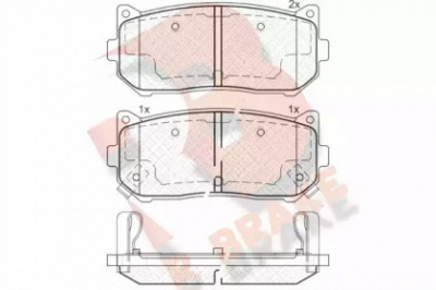 R BRAKE rb1669 -  Комплект тормозных колодок, дисковый тормоз